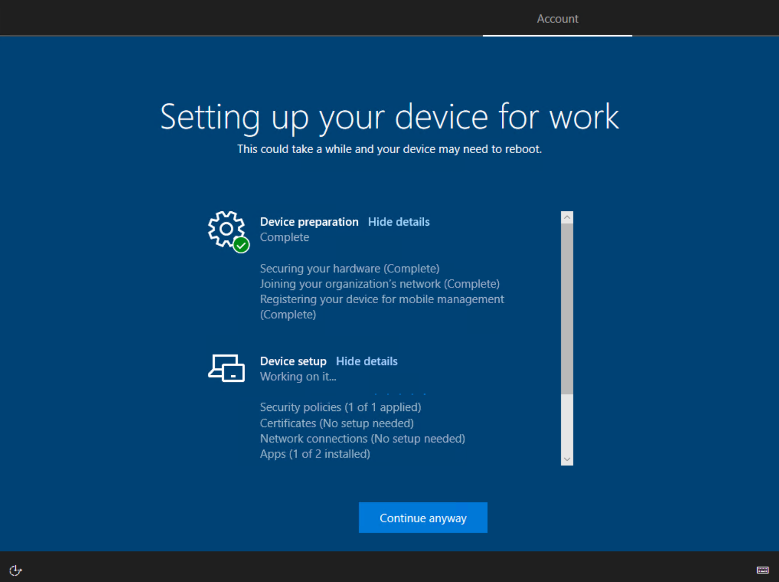 Modern desktop deployment Enrollment Status Page Peter Klapwijk In
